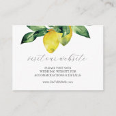 Wedding Website Insert Card Lemon Amalfi Tile (Vorderseite)