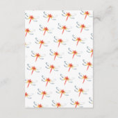 Wedding Website Insert Card Red Dragonfly (Rückseite)