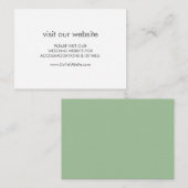 Wedding Website Insert Card Sage Green (Vorne/Hinten)