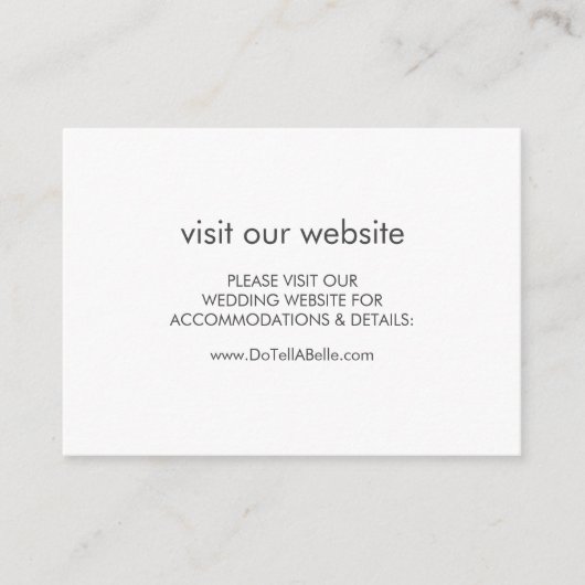 Wedding Website Insert Card Sage Green (Vorderseite)