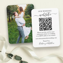 Wedding Website Minimalistisch QR Foto Runded Edge