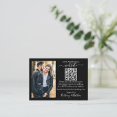 Wedding Website Minimalistisches einfaches QR Foto Begleitkarte (Stehend Vorderseite)
