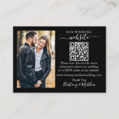 Wedding Website Minimalistisches einfaches QR Foto Begleitkarte (Vorderseite)