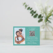 Wedding Website Minimalistisches einfaches QR Foto Begleitkarte (Stehend Vorderseite)