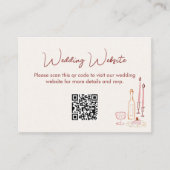 Wedding Website QR Code Begleitkarte (Vorderseite)