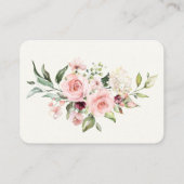 Wedding Website QR Code Insert Card Cream Floral  (Rückseite)