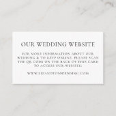 Wedding Website QR Code Modern Minimalist Simple Begleitkarte (Vorderseite)