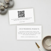 Wedding Website QR Code Modern Minimalist Simple Begleitkarte