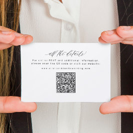 Wedding Website QR Code online RSVP wedding Begleitkarte