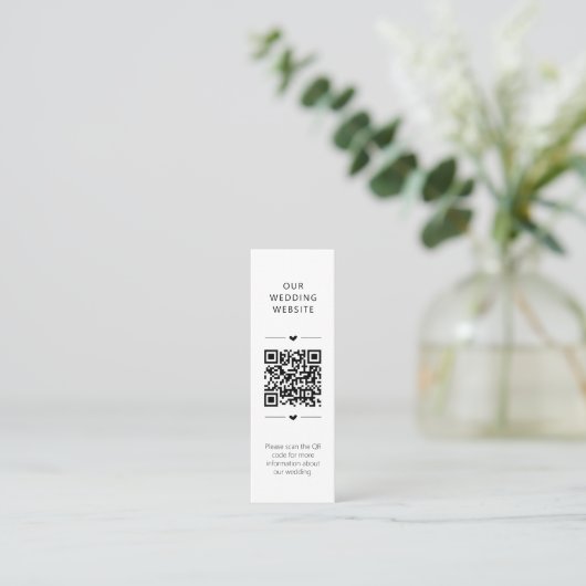 Wedding Website QR Code RSVP Enclosure Card Treuekarte (Stehend Vorderseite)