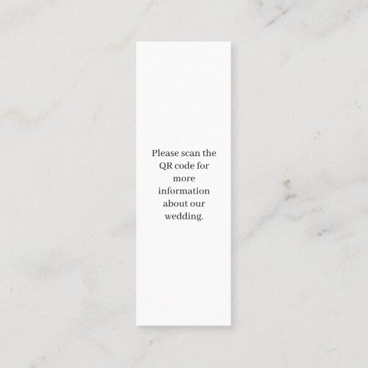 Wedding Website QR Code RSVP Enclosure Card Treuekarte (Rückseite)