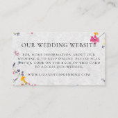 Wedding Website QR Code Wildflower Garden Ivory Begleitkarte (Vorderseite)