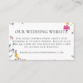 Wedding Website QR Code Wildflower Garden White Begleitkarte (Vorderseite)