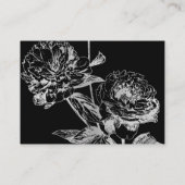 Wedding Website UAWG Simple Floral Silver Black Begleitkarte (Rückseite)
