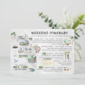 Wedding Weekend in Florida Itinerary Card Einladung (Stehend Vorderseite)