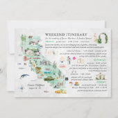 Wedding Weekend in Napa | Itinerary Card Einladung (Vorderseite)