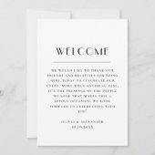 Wedding Weekend Itinerary & Welcome | Schedule Einladung (Vorderseite)