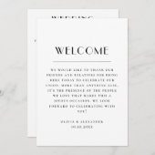 Wedding Weekend Itinerary & Welcome | Schedule Einladung (Vorne/Hinten)