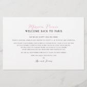 Wedding Weekend Paris Event Map - CUSTOM for Kea (Vorderseite)