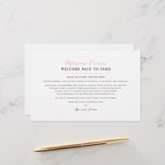 Wedding Weekend Paris Event Map - CUSTOM for Kea (Vorderseite/Rückseite Beispiel)