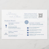 Wedding Weekend Welcome Map CUSTOM FOR CHRISTINE (Vorderseite)