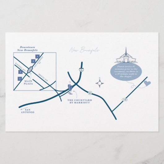 Wedding Weekend Welcome Map CUSTOM FOR CHRISTINE (Rückseite)