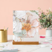 Wedding Welcome Acrylic Sign | Blush Peach Floral Acrylschild (Hochzeit)