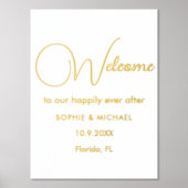 Wedding Welcome Gold White Foliendrucke (Vorderseite)