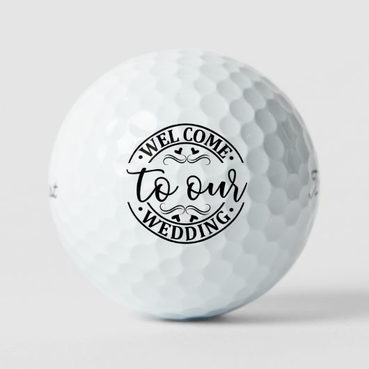Wedding Welcome Golfball (Vorderseite)