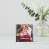 Wedding Welcome Sign Add Your Photo & Handwritten Begleitkarte (Stehend Vorderseite)