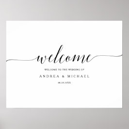Wedding Welcome Sign Poster - Romantische Kalligra