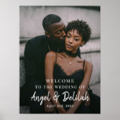 Wedding Welcome Sign Poster with Photo (Vorne)