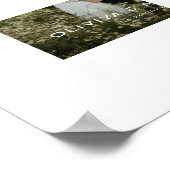 Wedding Welcome Sign Poster with Photo White (Ecke)