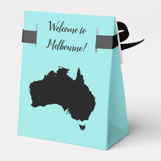 Wedding Welcome to Australia Map Gevor Box Geschenkschachtel (Rückseite)