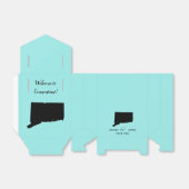 Wedding Welcome to Connecticut Favor Box Staat Map Geschenkschachtel (Ungefaltet)