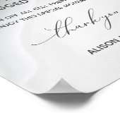 Wedding Welcome Unplugged Poster (Ecke)