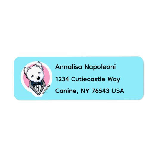 Wedding Westie Address Labels (Vorne)