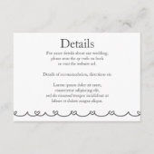 Wedding Whimsical Doodles Grey and White Begleitkarte (Vorderseite)