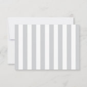 Wedding Whimsical Doodles Grey and White RSVP Karte (Rückseite)