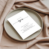 Wedding Whimsy Script sagte sie Yes Brautparty Einladung