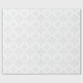 Wedding White Damask Einfaches Elegance Classic Geschenkpapier (Flach)