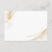 Wedding White Details Emerald Green Rose Floral Begleitkarte (Rückseite)