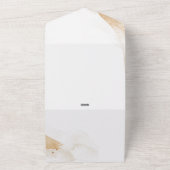 Wedding White Kindly Reply Emerald Green Rose All In One Einladung (Außenbereich)