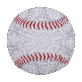 Wedding White Lace Mandala Kaleidoscope Abstrakt 1 Baseball (Vorderseite)