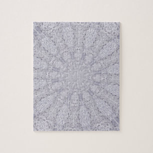Wedding White Lace Mandala Kaleidoscope Abstrakt 1 Puzzle