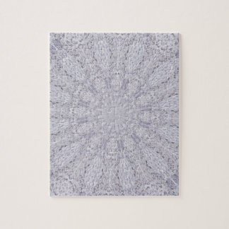 Wedding White Lace Mandala Kaleidoscope Abstrakt 1 Puzzle