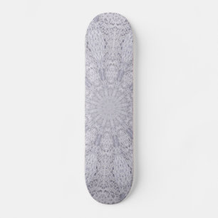 Wedding White Lace Mandala Kaleidoscope Abstrakt 1 Skateboard