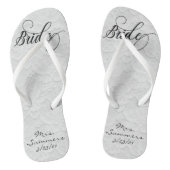 Wedding White Lace Personalisiert Bridge Badesandalen (Fußbett)