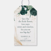 Wedding White Lavender Touch Emerald Green Geschenkanhänger (Vorderseite)