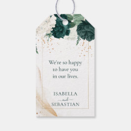 Wedding White Lavender Touch Emerald Green Geschenkanhänger